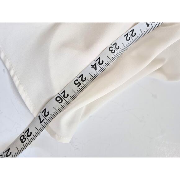 Karen Kane Tunic Top Size L Ivory Off White Bell Sleeve Made in USA Career Flowy - Picture 7 of 8